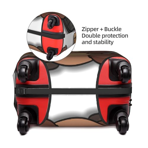 Beaver Working Print Travel Elastic Suitcase Cover Protector, Anti-Scratch Washable Luggage Cover, Multi-Size4