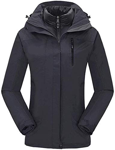 Veste de ski imperméable femme MU noire en taille L pour affronter l'hiver