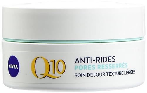 NIVEA Q10 Power Anti-Falten-Tagespflege + Porenstraffung FPS 15 (1 x 50 ml), Anti-Aging-Creme angereichert mit Q10 & Kreatin, Gesichtspflege Frau mit Algenextrakt
