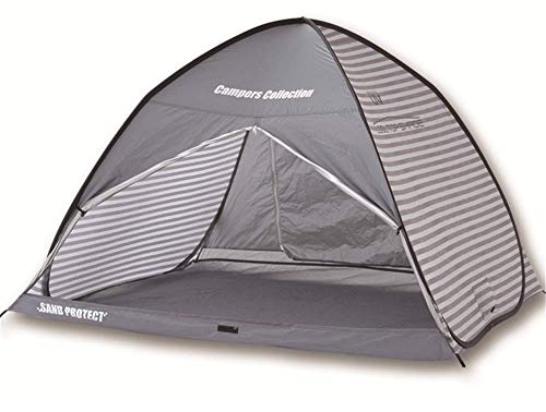 Tente sommeil fraîche grise pour camping et plage sans chaleur