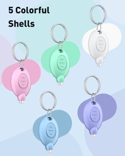 Uniclife 5 Pack LED Keychain Flashlight, 12 Lumen Mini Flashlight Keychain, Portable Mini Flashlights Bulk, Tiny Keychain Light for Outdoor, Work, Camping & Hiking, 5 Color Shells - Image 7