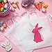 Chunful 60 Pcs Easter Bags with Handles Large Bunny Tote Bulk Easter Eggs Hunt Bags 15