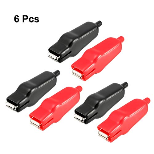 Image of uxcell 20A Insulated Alligator Clips Electrical Heavy-Duty Test Clips Crocodile Clamps 6pcs