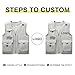 Generic Custom Your Logo Mens Outdoor Work Vest for Fishing Lightweight Sleeveless with Multi Pocket Photography Teamwork, X-Large, Grey