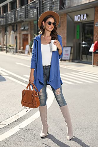 Image of VIISHOW Womens Lightweight Casual Hoodie Cardigans Open Front Waffle Knit Long Sleeve Outwear Coat with Pockets