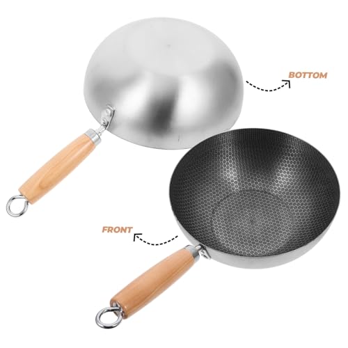 Sartén Wok Antiadherente de Acero Inoxidable 1.43 lb miniatura 5