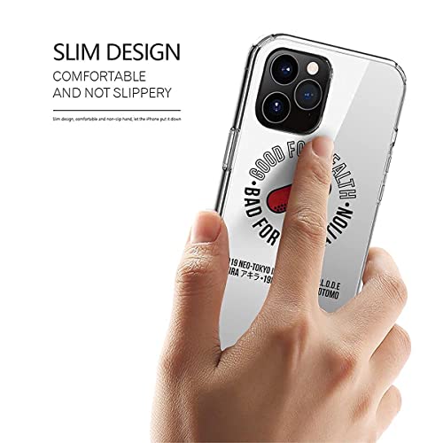 Phone Case Akira - Good For Health Bad For Education Compatible With Iphone 11 12 13 14 Pro Max 13 Mini Xr Se 2022 X Xs 6 7 8 Plus 4G Samsung S21 S22 Ultra Plus A12 A51 A71 5G Transparent #TOP2