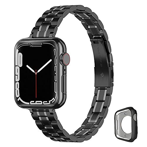 Bracelet de rechange de haute qualité en acier inoxydable noir pour iWatch