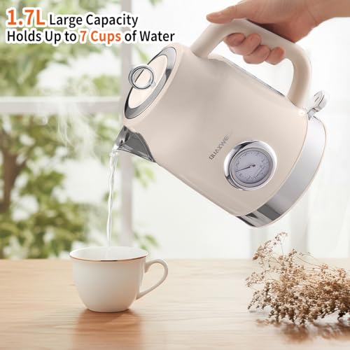 Juego Tetera Eléctrica 1.7L y Tostadora Retro miniatura 4