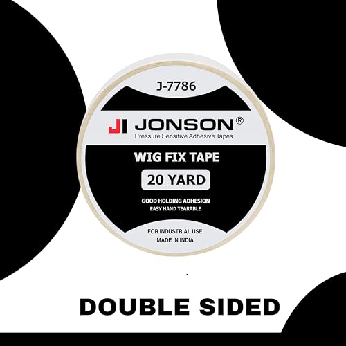 Image of Jonson Hair Wig White Tape | Strong Hold 7-14 Days | Water & Sweat Resistant | Skin-Friendly | Easy to Apply & Remove | 20 Yards