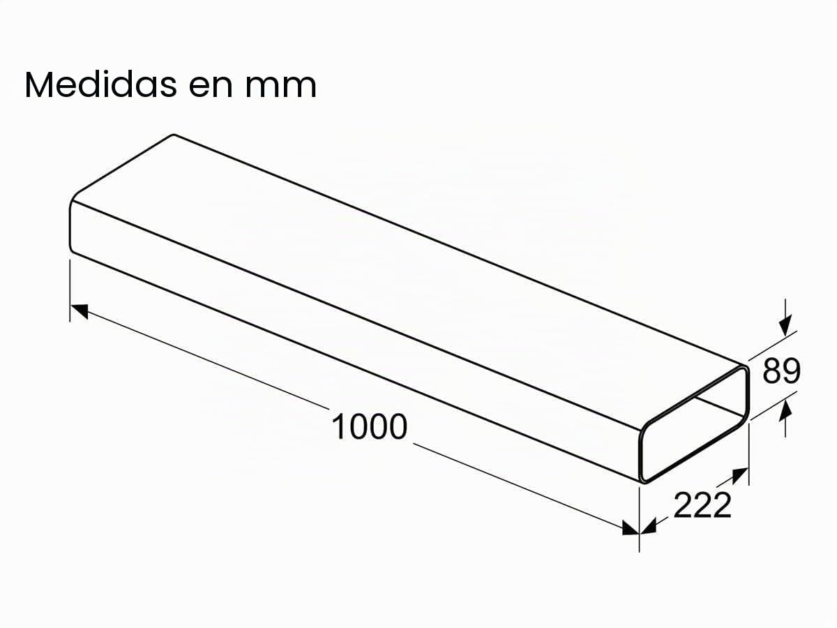 Siemens Accesorio para campana extractora (conducto plano, recto, 1000 mm)