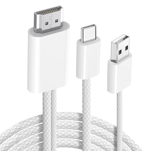 Type C to HDMI ϊP[u y4K@60Hzz 1.8M Type C HDMIϊA_v^ 4Kfo Thunderbolt 3/4 AVA_v^ ʎ ݒsv ~[O iC҂ iPhone16/iPhone1