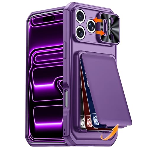 Protégez l'appareil photo iPhone 15 Pro Max avec cet étui portefeuille violet