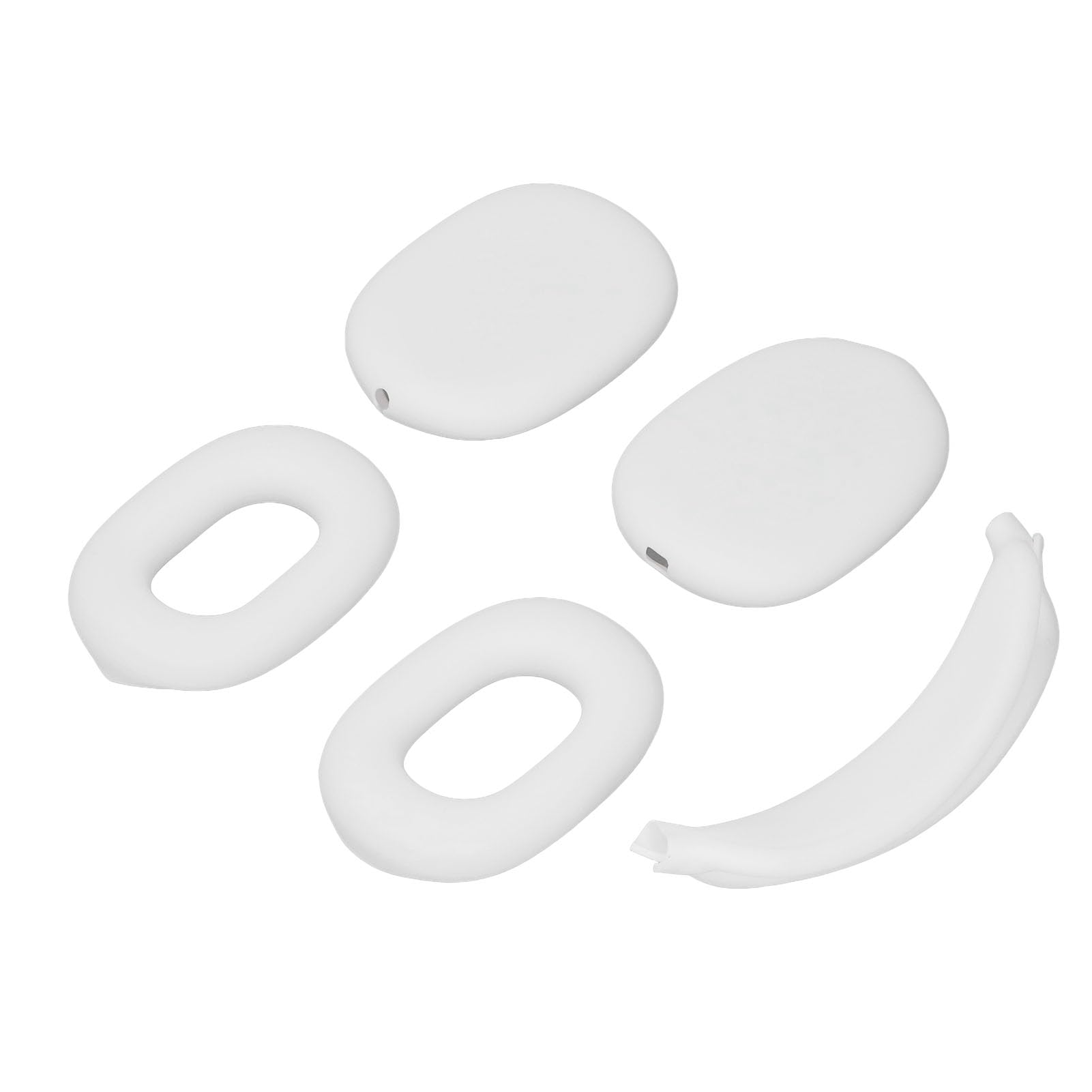 Dioche Custodia Cuffie da Viaggio Custodia Rigida per Cuffie Portatile in EVA con Copri Cuscinetti, Copri Auricolari e archetto; Colore Grigio, Adatto per i viaggi. (WHITE)