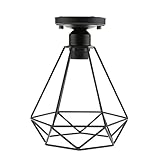 alte lampenschirme stoff Industrie-antike Deckenleuchte, Diamant-Form;