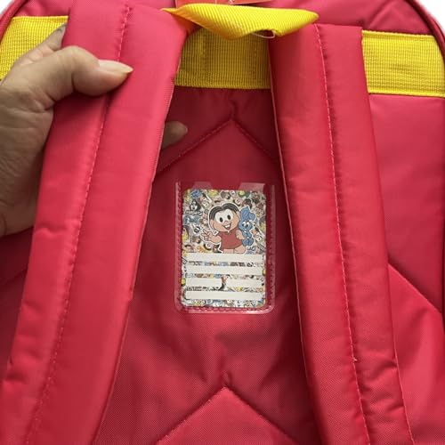 Mochila Escolar, Infantil, Turma da Mônica, G, Vermelha - Luxcel