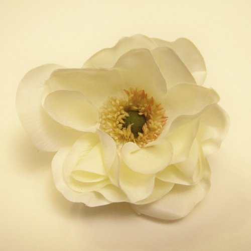 New Anemone Artificial Flower Hair Clip/Pin Brooch, Cream