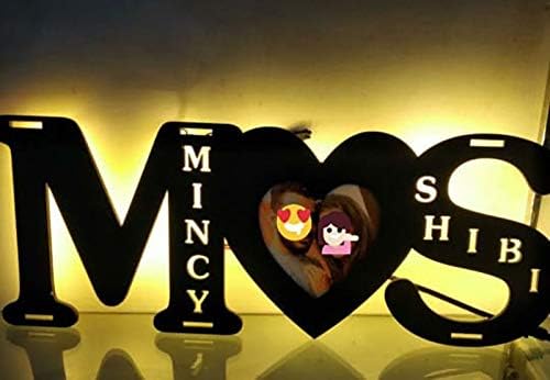 Treecase Alphabet Customized and Personalized with Any Alphabet and Name or Number LED Lamp (Multicolour, Height 9-inch, Width 18-inch)