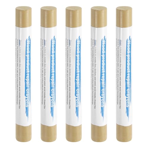 QUARKZMAN 5pcs Bâtons De Remplissage Pour Bois Crayons De Cire Pour Meubles Réparation Pour Rayures Trou Bois, Little Brown