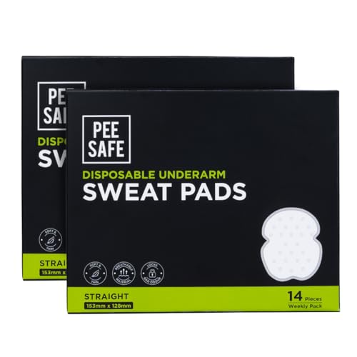 PEESAFE Sweat Pads For Underarms Women & Men (14 Pairs X 2) 28 Pads | Straight | Prevents Stains | Absorbs Sweat & Unpleasant Odour | Breathable And Deodorizing | Self Adhesive Glue PEESAFE Sweat Pads For Underarms Women & Men (14 Pairs X 2) 28 Pads | Straight | Prevents Stains | Absorbs Sweat & Unpleasant Odour | Breathable And Deodorizing | Self Adhesive Glue