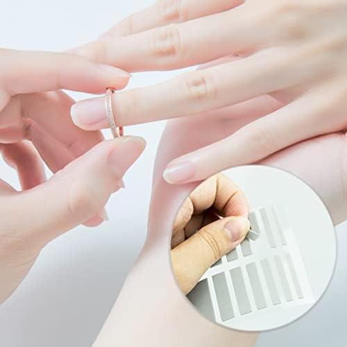 6 Sheets/ 114 Pieces Invisible Ring Sizer Adjuster Ring Spacer Ring Guards for Women Loose Rings, 2 Kinds of Thickness