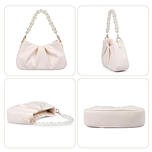IwIeIaIrI Mini Purse Shoulder Bags - Cute Hobo Tote Handbag Clutch Purses For Women Trendy Pearl Bag2