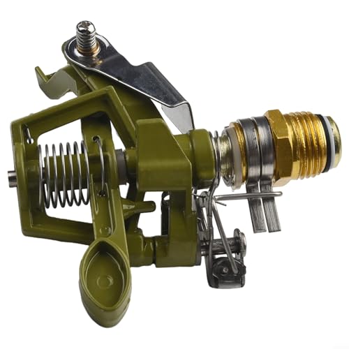 Aspersor de jardín Impulse, aspersor de impacto de latón de 1/2 pulgada con rotación rápida y potente, aspersor de jardín, para regar plantas, flores y verduras