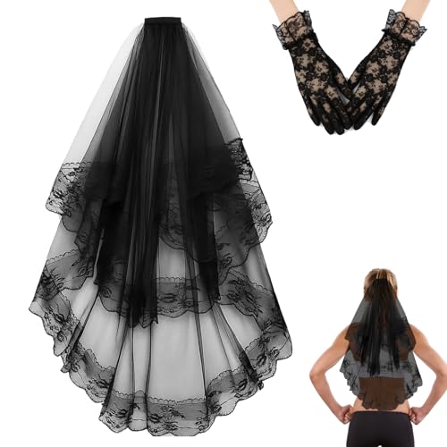 Schleier Schwarz, Halloween Brautkleid,...