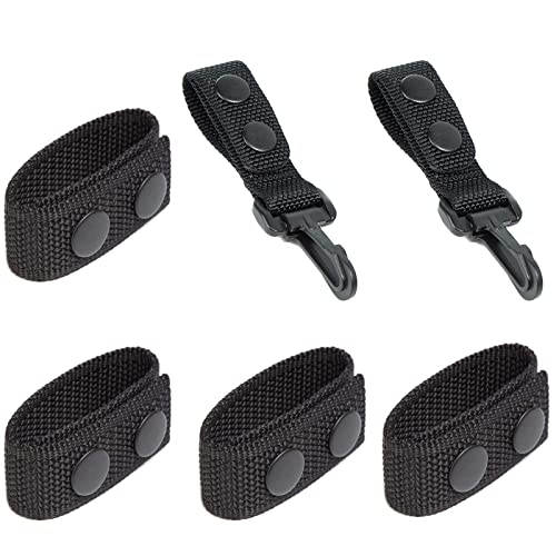 LUITON Duty Belt Keeper and Belt Key Clip with Double Snaps for 2¼