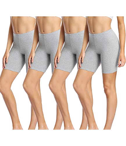 Image of wirarpa Women's Cotton Boy Shorts Underwear Long Leggings Under Anti Chafe Bloomers Multicolor 4 Pack Size