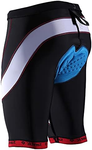 SANTIC Men's Cycling Shorts Biking Bicycle Bike Pants Half Pants 4D Coolmax Padded Bike Shorts - 4
