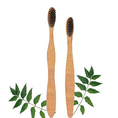 Mini Storify Truly Organic Neem Tooth Brush, Wooden Manual Toothbrush For Adult & Kids(Pack Of 2)-image-45