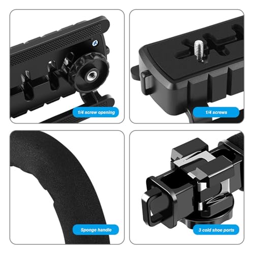 Image of Camera Support Handle Grip C-Shaped Cold-Shoe Mount Supporting Handle Grip