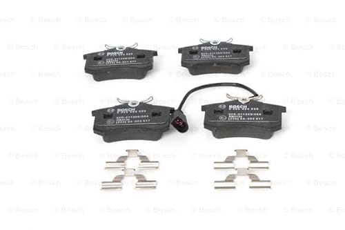 Bosch BP307 - Pastiglie Freni Auto, Asse Posteriore - Qualità Bosch - Riduzione Del Rumore E Della Polvere - Certificazione ECE-R90 - Senza Rame - 1 Confezione Da 4 Pastiglie - Con Accessori - 3