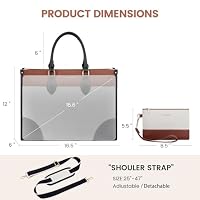 LOVEVOOK Laptop Bag for Women 15.6 lnch,Waterproof Laptops Tote Bags for Womens,Professional Work Bags for Women with Cup Holder,Large Laptop Purse Computer Briefcase Office Teacher Clutch Bag,2 PCS — image 4