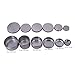 Healthcom 1oz Metal Tin Steel Flat Silver Metal Tins Jars Empty Slip Slide Round Tin Containers With Tight Sealed Twist Screwtop Cover,12 Pcs