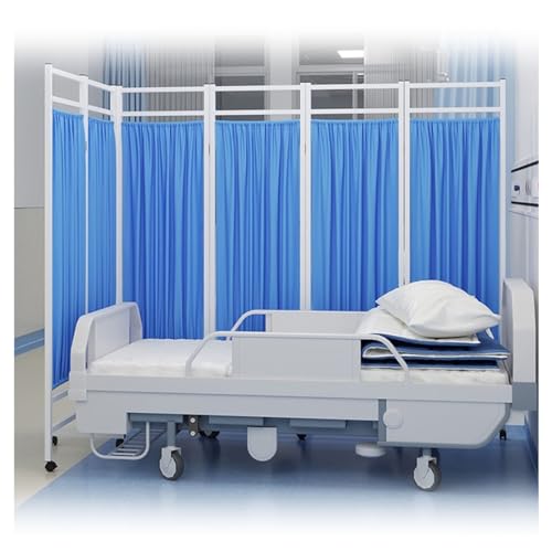 Paravent médical mobile pour isoler un lit de patient avec 6 panneaux