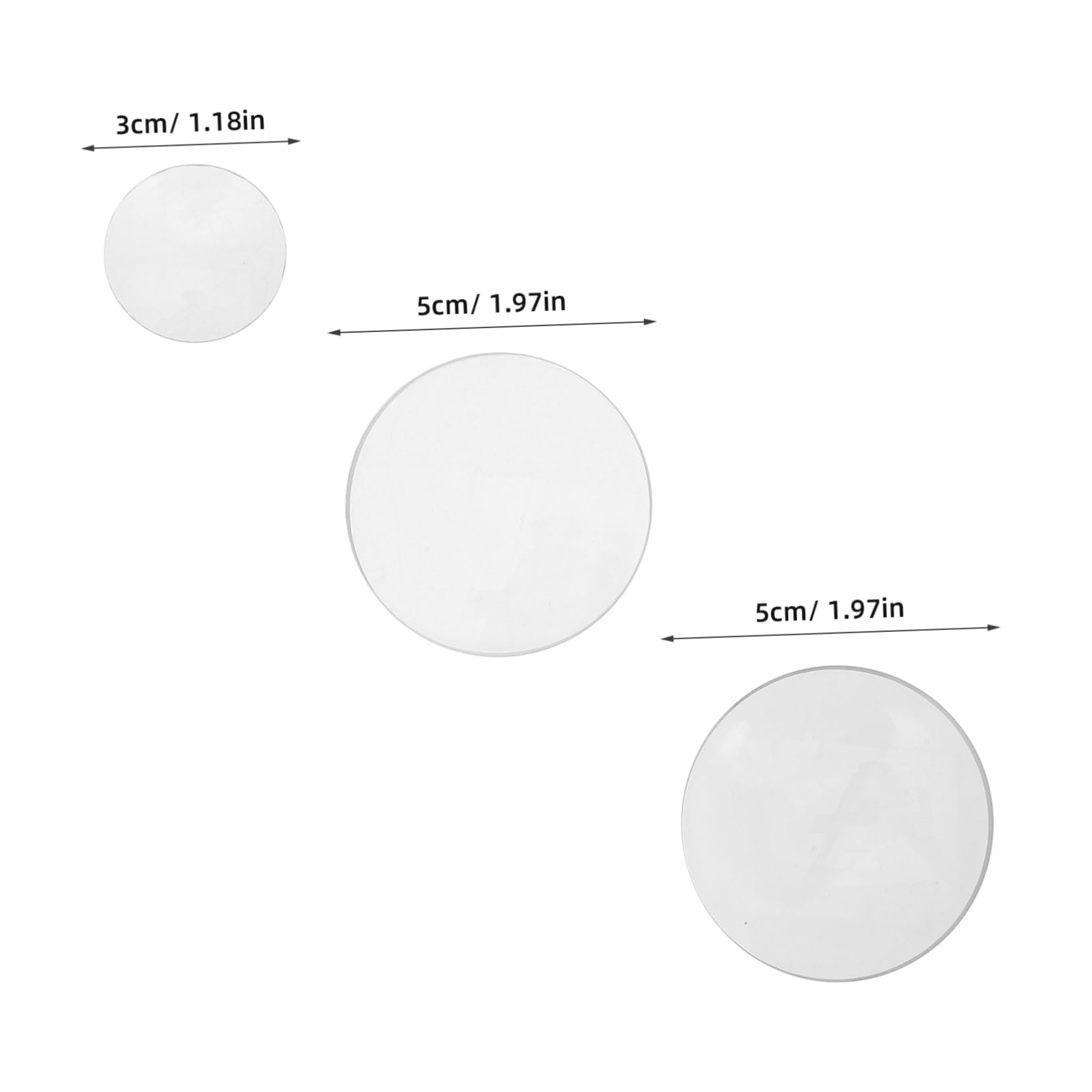 MUSISALY 6pcs Double Convex Glass Lens Double Convex Lens Optical Prism Science Concave Lens Physical Optical Lens Optical Lenses Convex Lens 50mm Transparent