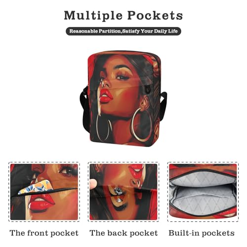 messenger bag for women Crossbody Bags For Women Womens Cross Body Purses Adjustable Strap for work work - Charming Lady Red2