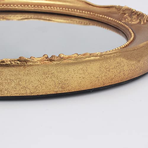 Funerom Vintage 12.2 Inch Decorative Wall Mirror Hanging Mirror Round Gold #TOP3