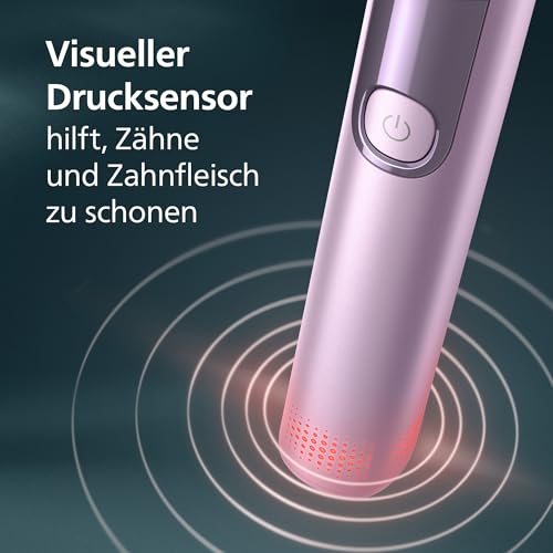 Philips Sonicare AdvancedClean Limited Edition Elektrische Zahnbürste - Smart Screen, Drucksensor, Erinnerungsfunktion zum Austausch des Bürstenkopfs, 5 Putzmodi und SmarTimer, Pink, Modell HX3792/12 – Bild 5