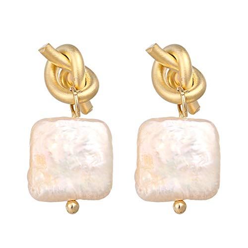 Boucles d'oreilles perles anti-irritation argent 925 nœud léger confortable