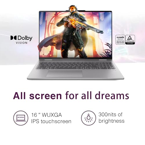 Image of Lenovo Yoga 7 2-in-1 16 inch 2K Touchscreen Laptop, Office Pro Lifetime License, AMD Ryzen 7 8840HS, 16 GB LPDDR5X RAM, 1 TB SSD, Long Battery Life, FHD Webcam, Backlit KB, Window 11 Pro, Design Mouse