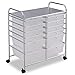 Giantex 12 Drawer Rolling Storage Cart Tools Scrapbook Paper Office School Organizer (White)