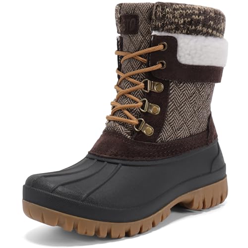 STQ Duck Boots Women Waterproof Snow Boot Warm Cozy for