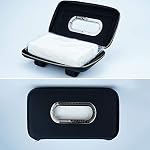 Car Tissue Holder, Sun Visor Napkin Holder, Car Visor Tissue Holder, Luxury PU Leather Backseat Tissue Case Holder (Black) - Image 6