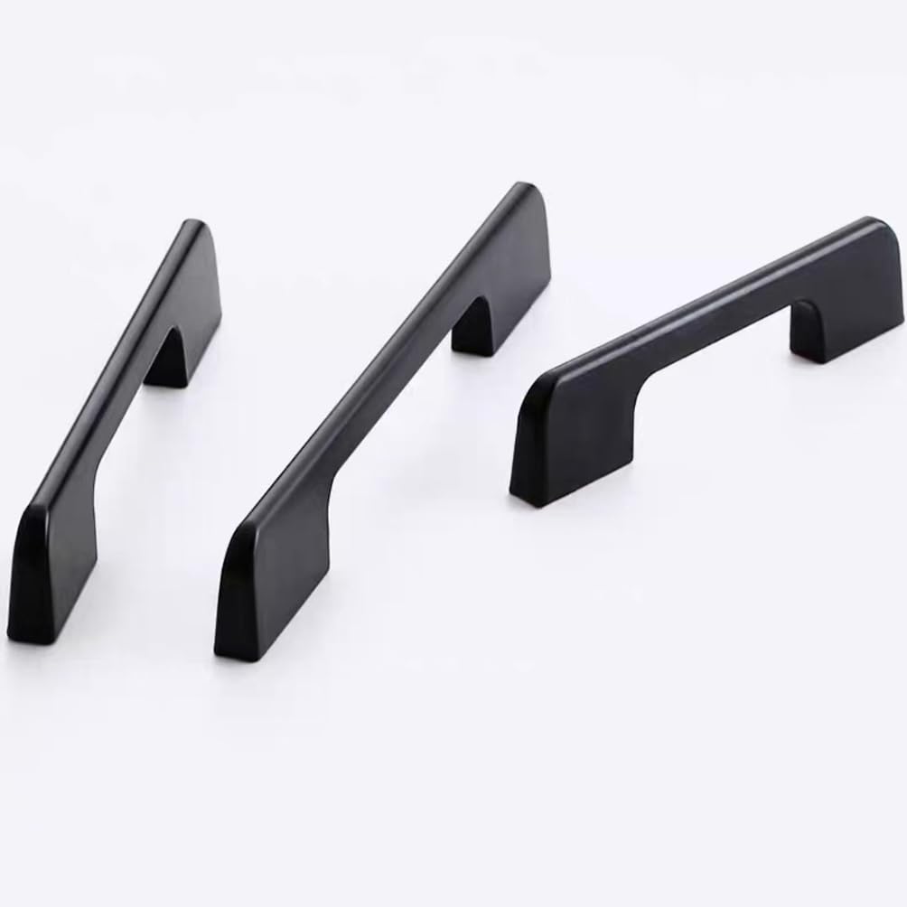 Tiradores de Muebles largo Negro,Manijas para Gabinete Modernos,Aluminio Sólido | Superficie Anodizada,Mango en Proa Tiradores de Puertas de Armario- 1152mm/45.4in