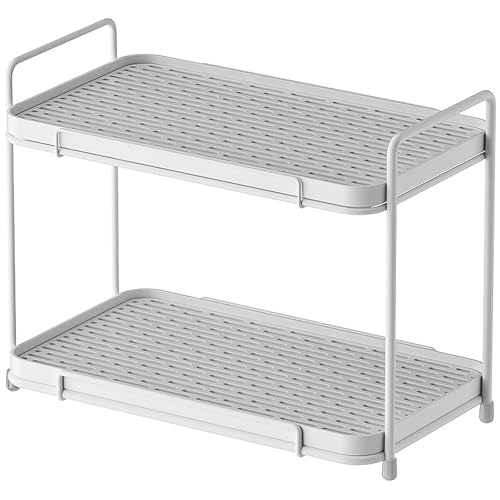 ZHIHUAYUN コップスタンド 大容量 カップスタンド 2段式 マグカップスタンド 水切り 省スペース コップ 収納 カップラック グラス置き スリム 水切りラック コップ置き コップ 収納 滑り止め足付き ホワイト