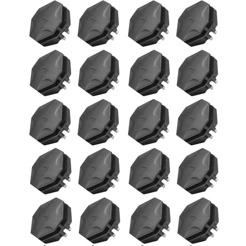 20pcs DIY Wire Cube Storage Unit Plastic Connectors ABS Connector with 8 Slots Black, Mfr: AULPC0B20-A