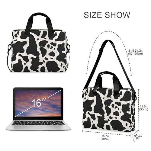 Funda para portátil estampado Cow Spots 13-15.6 pulg miniatura 3